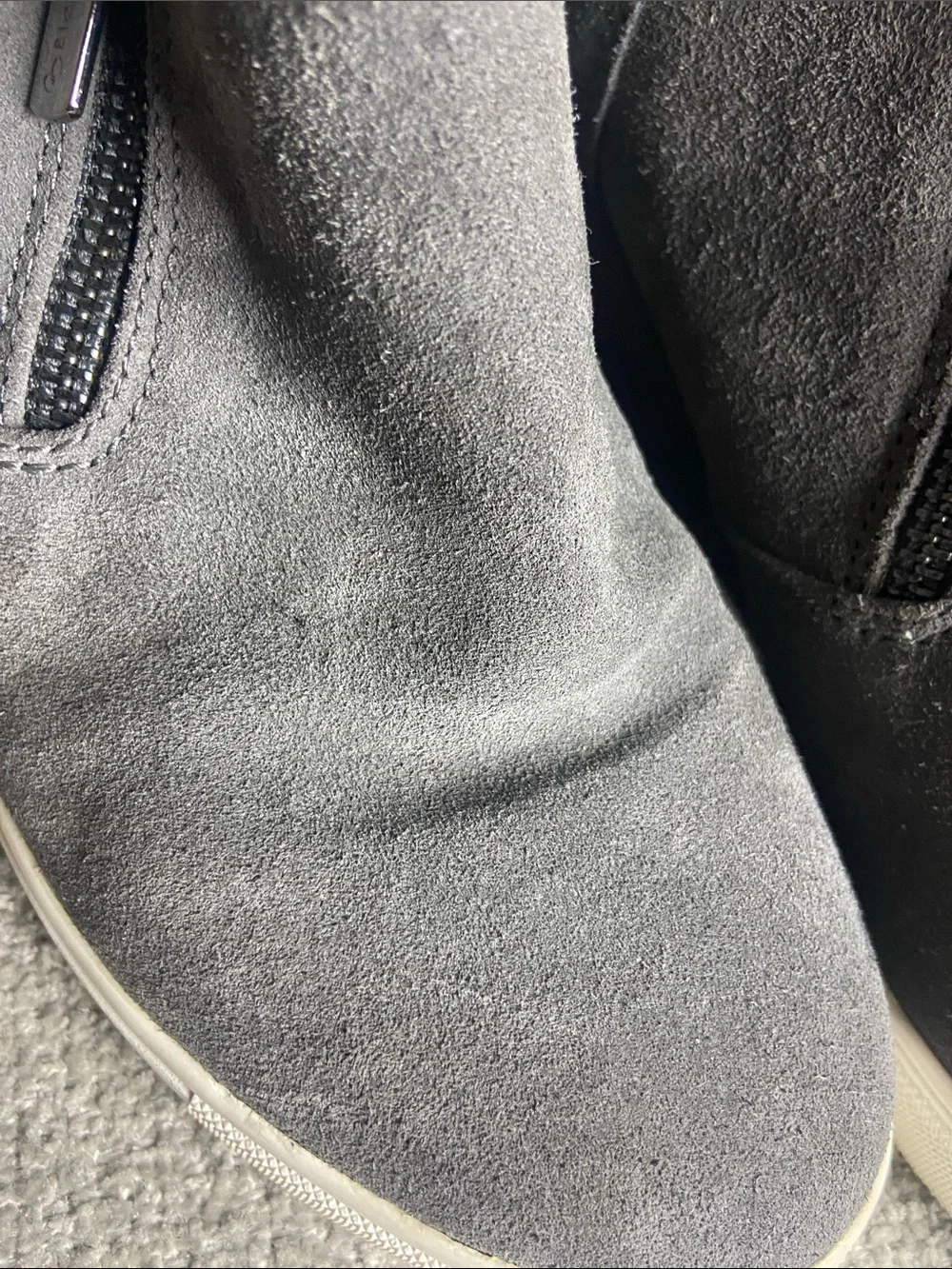 Blondo Gray Suede Wedge Sneaker Boot with Side Zip waterproof womens 10 M